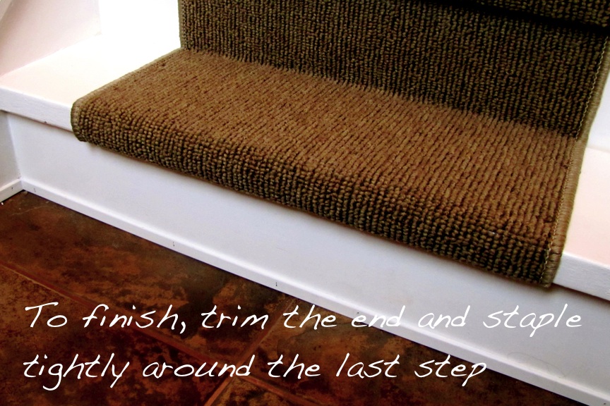 DIY Installing an Inexpensive Carpet Stair Runner This Mamas Dance