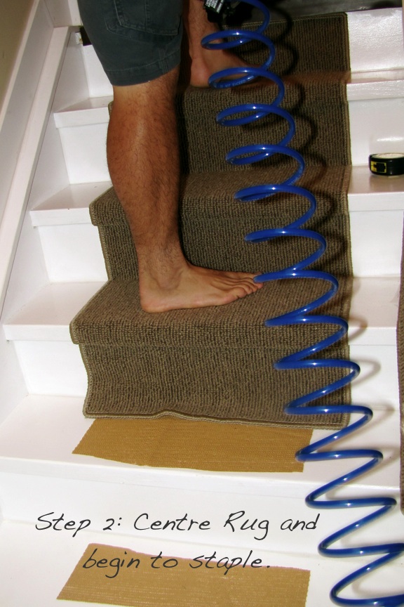 DIY Installing an Inexpensive Carpet Stair Runner This Mamas Dance