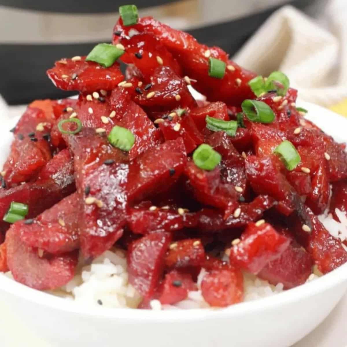 Instant Pot Chinese BBQ Pork Mama's On A Budget
