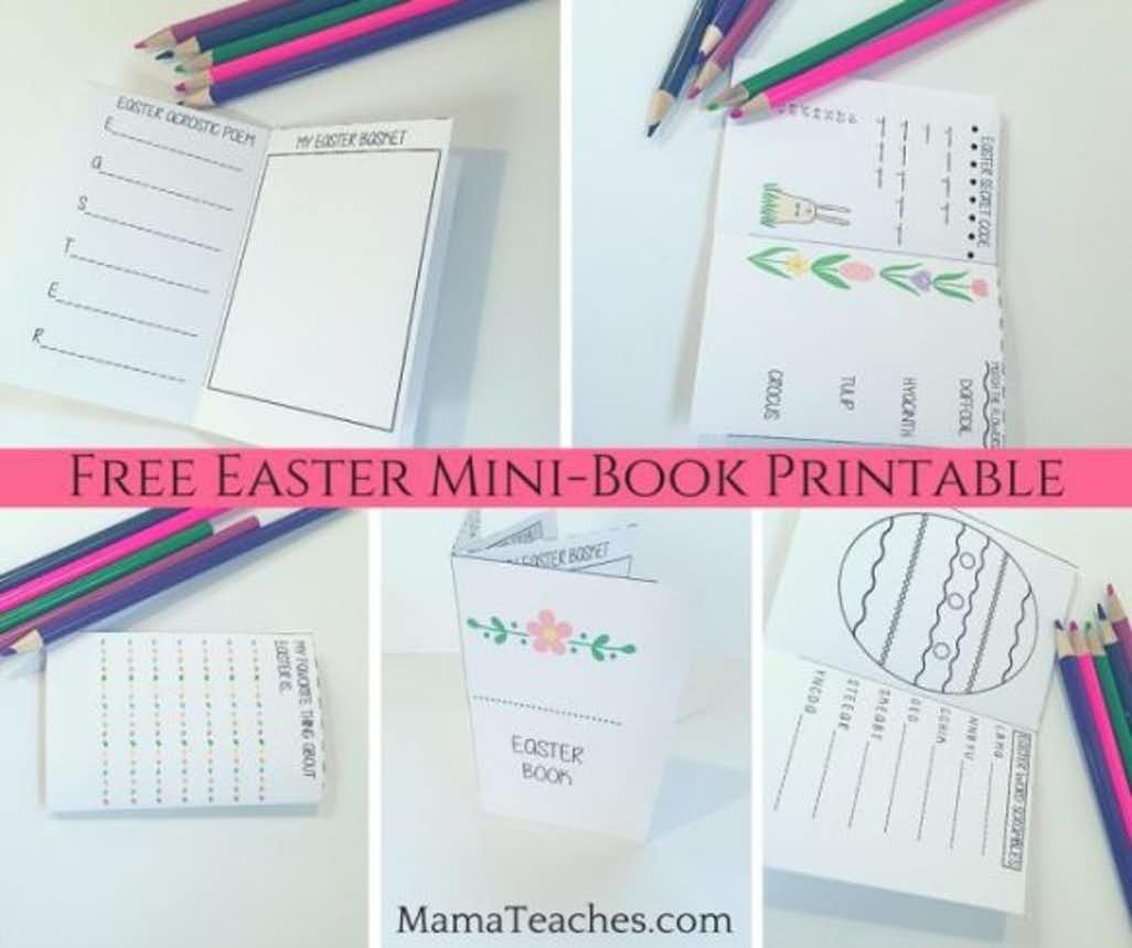 Easter Printable for Kids Foldable Easter Mini Activity Book