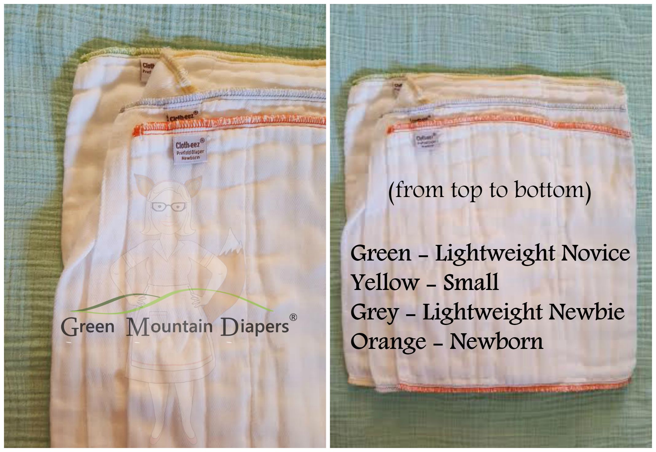 MamatheFox Green Mountain Diapers Prefolds