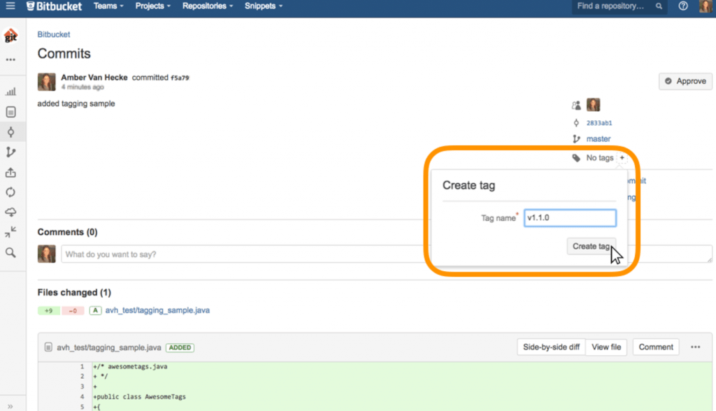 BitBucket tag from source Leonid Mamchenkov
