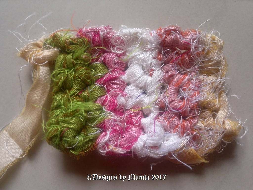 Pink Rose Silk Yarn Sari Ribbon Colorful Ribbons For Jewelry Making