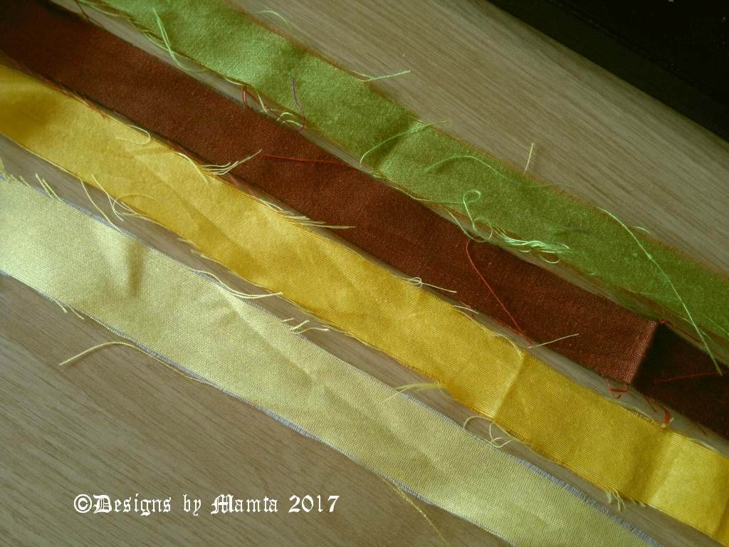 Forsythia Flower Sari Yarn Ribbon For Jewelry Craft Supplies Store