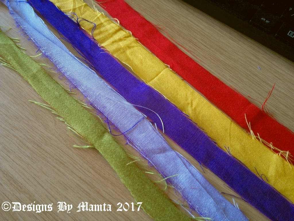 Iris Flower Silk Sari Ribbon Yarn Eco Friendly Yarns For Jewelry Making