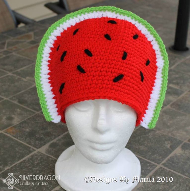 Watermelon Hat Crochet Pattern For Newborn Babies Children & Toddlers