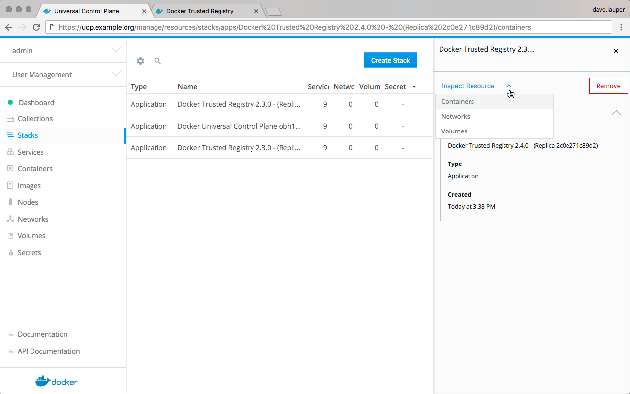 Monitor Docker Trusted Registry