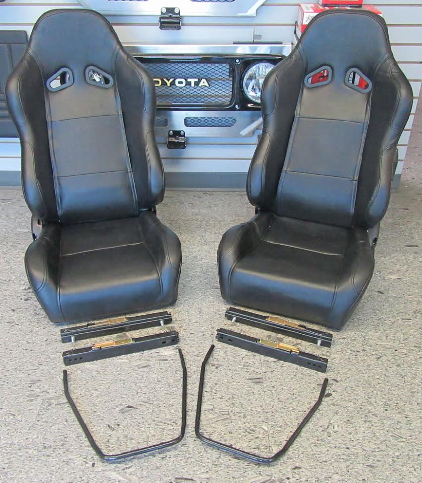 FJ40 FJ60 FJ80 Bucket Seats with double locking seat sliders CERULLO