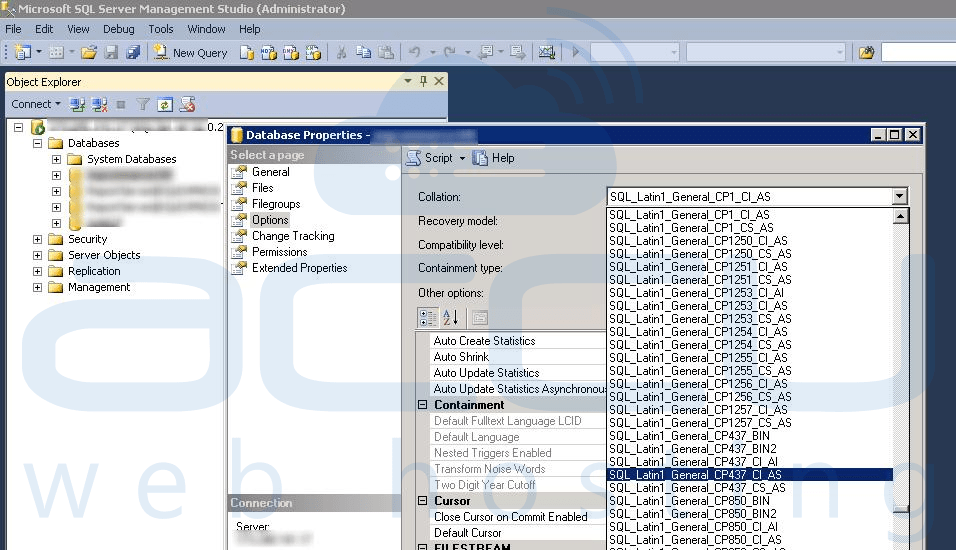 How to change Database Collation in MsSQL Server? MSSQL Server Accu Help Center