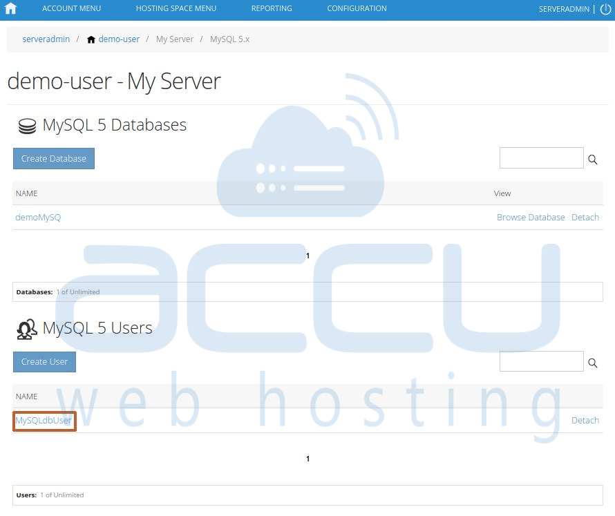 How to change MySQL database password from sitePanel 2.1