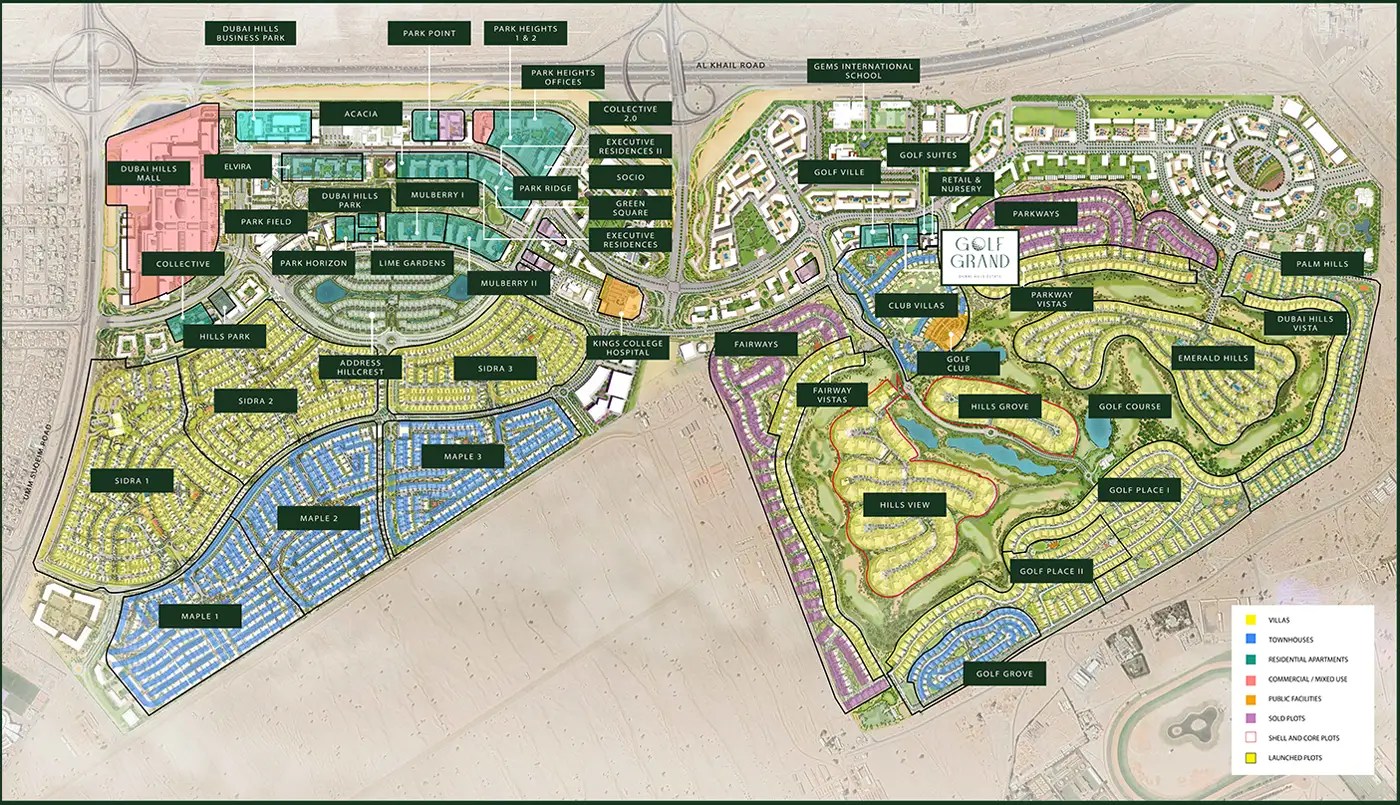 Golf Grand Master Plan at Dubai Hills Estate
