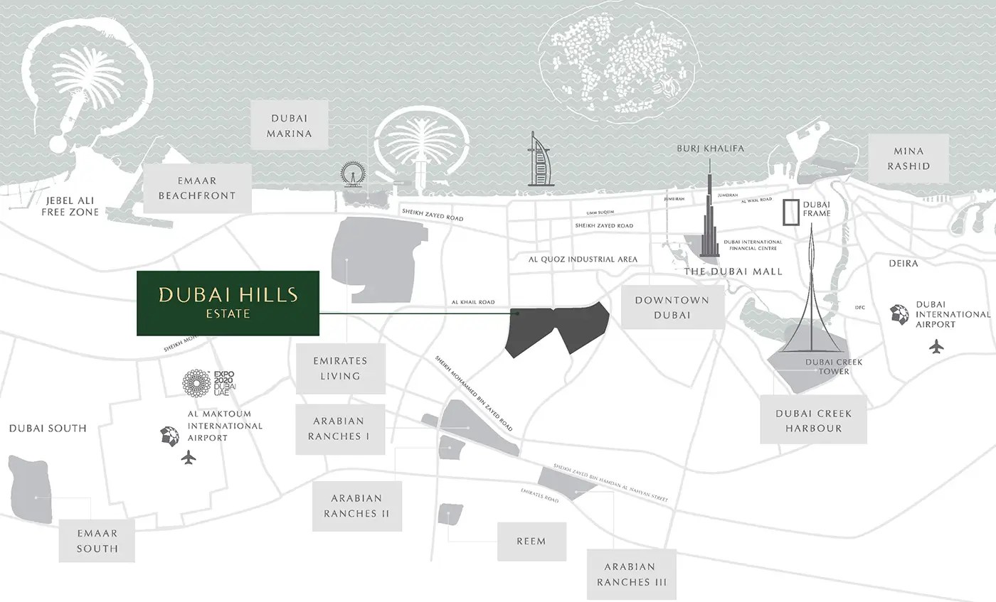 Fortimo Golf Residence Location Dubai Hills Estate
