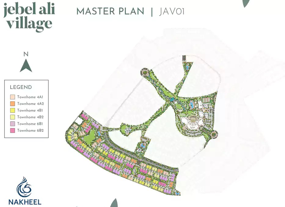 Jebel Ali Village Townhouses Phase 2 by Nakheel Master Plan