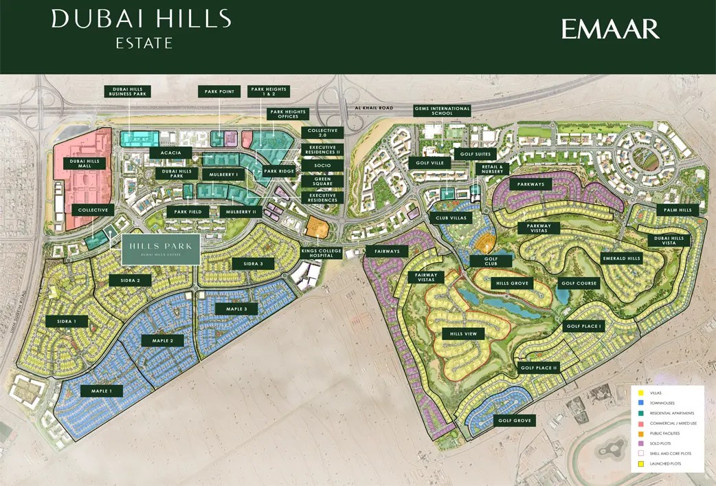 Hills Park by Emaar at Dubai Hills Estate Master Plan