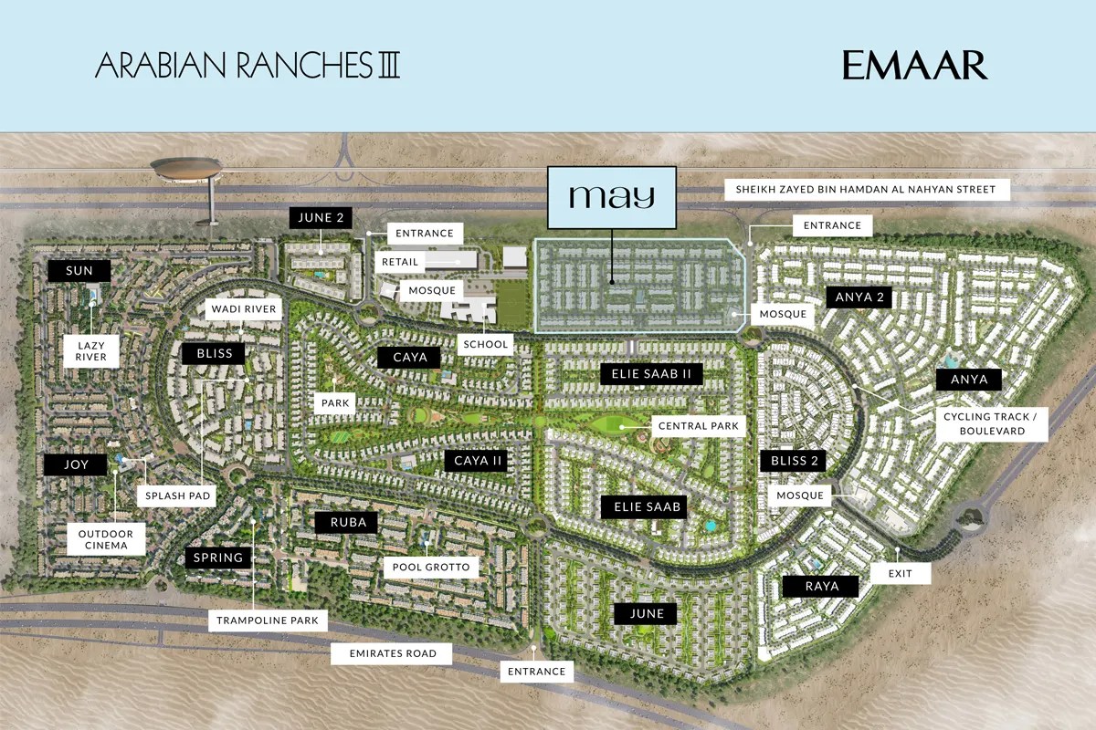 May by Emaar Properties at Arabian Ranches 3 Master Plan