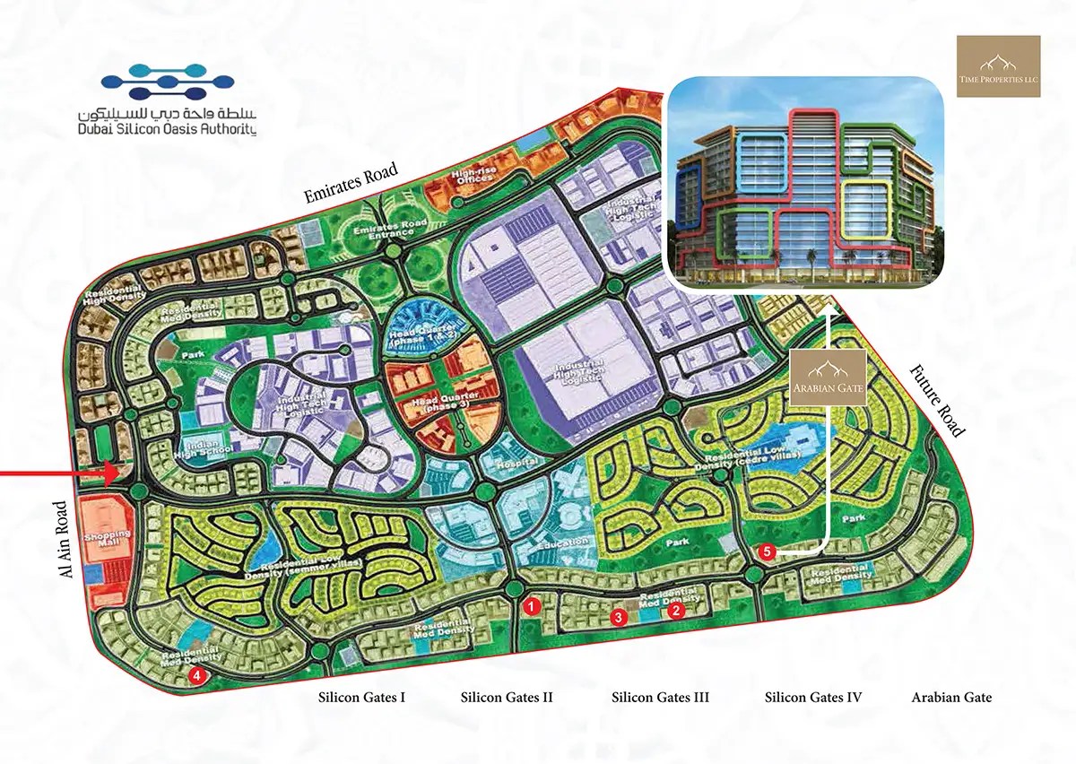Arabian Gate Master Plan at Dubai Silicon Oasis Time Properties