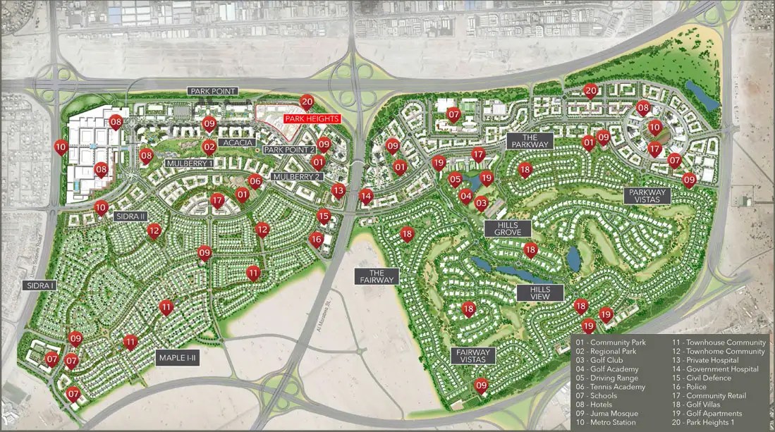 Emaar Park Heights 2 at Dubai Hills Estate Master Plan