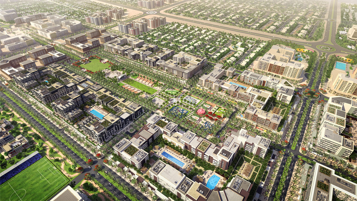 Nshama Town Square Apartments in Dubai Master Plan