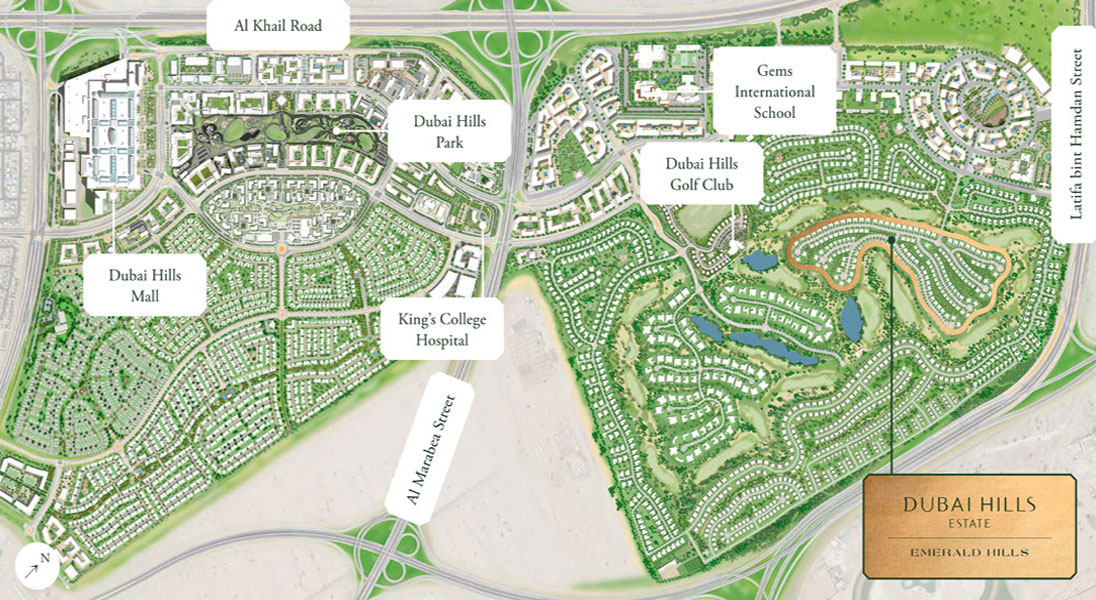 Emerald Hills at Dubai Hills Estate by Emaar Master Plan