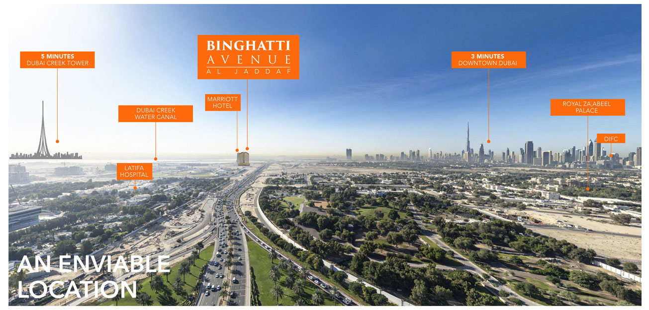 Binghatti Avenue at Al Jaddaf, Dubai, UAE