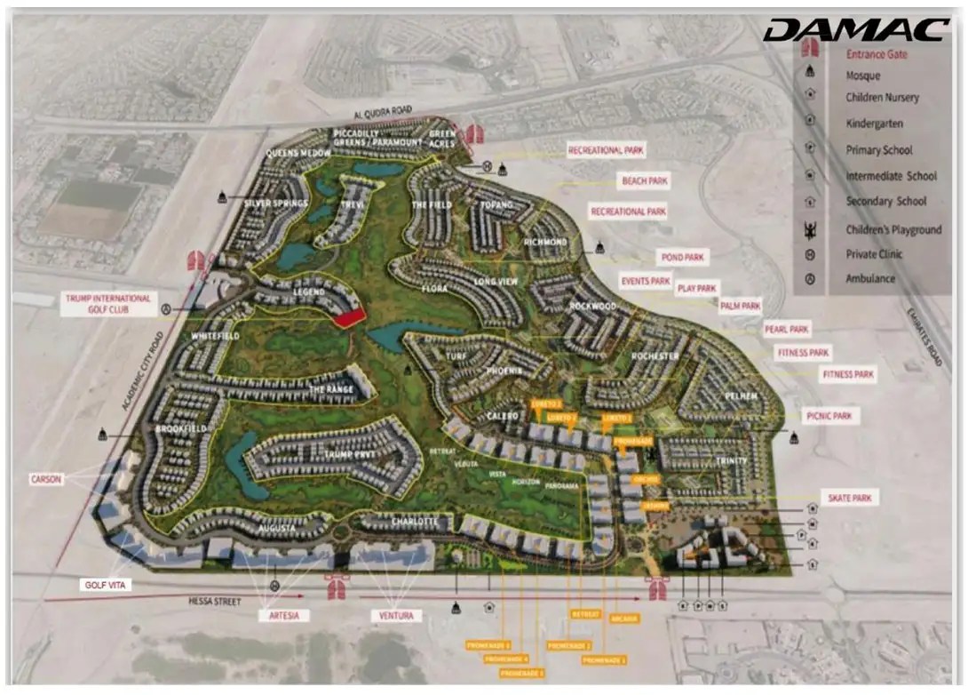 La Carte Villas Damac Hills Master Plan Damac Properties
