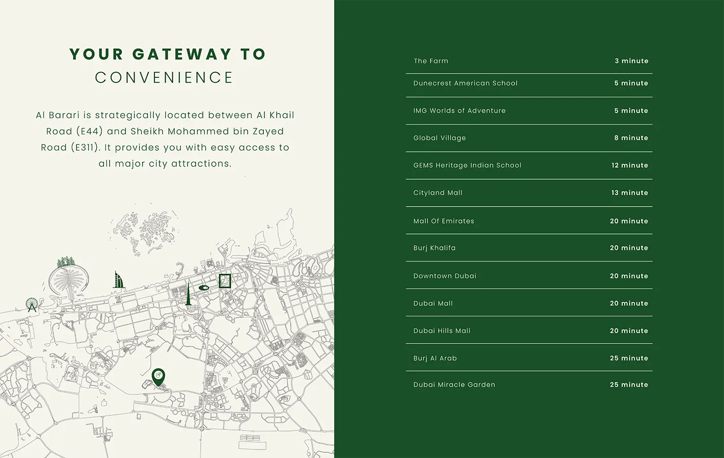 Samana Barari Views at Majan, Dubai Location Map