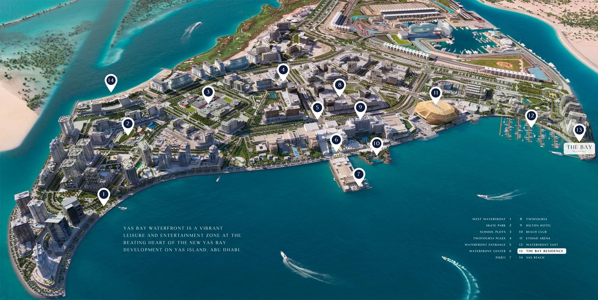 The Bay Residence at Yas Island, Abu Dhabi Location Map
