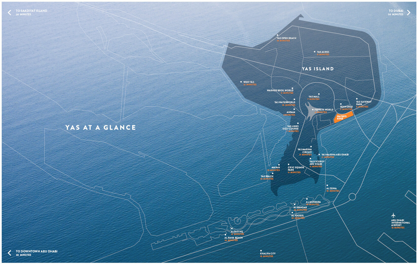 Water's Edge in Yas Island Abu Dhabi Location Map Location Plan