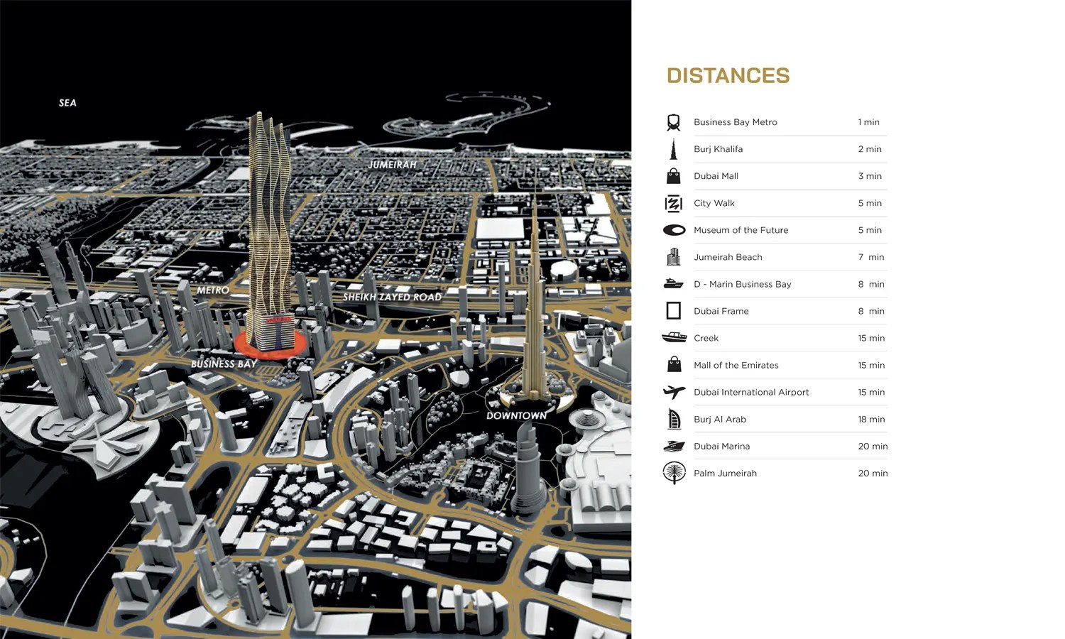 Danube BAYZ 101 in Business Bay, Dubai Location Map