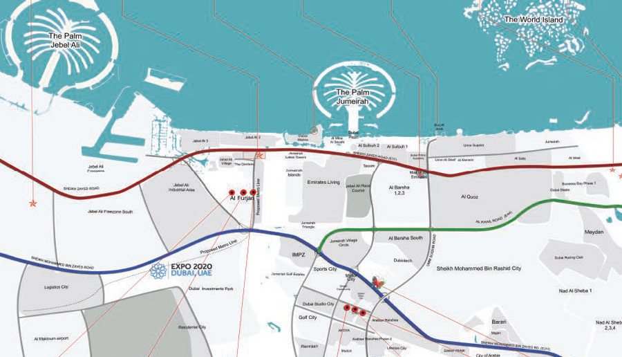 Miraclz by Danube TOWER ARJAN Dubai Location Map Location Plan Neighbourhood