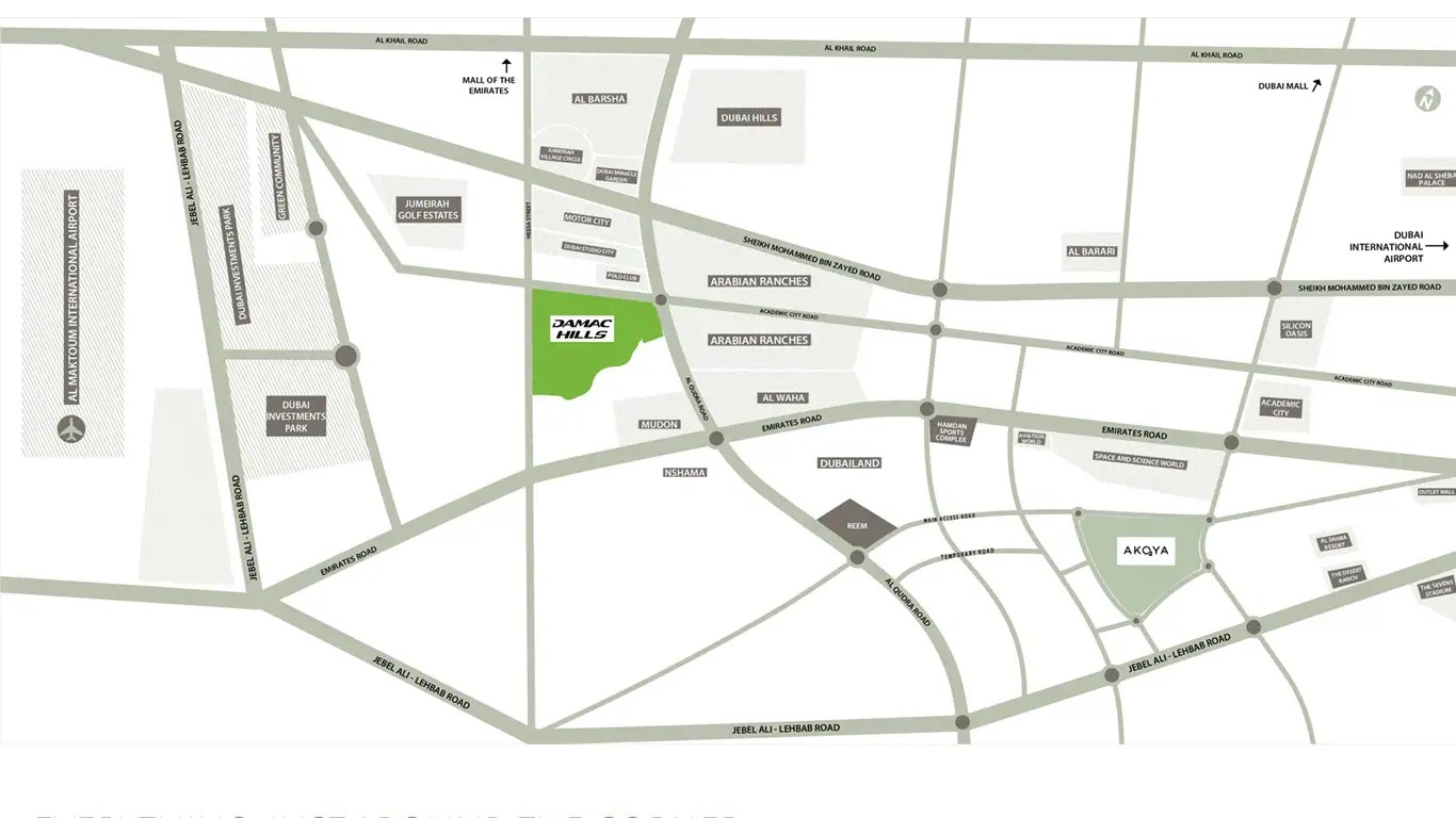 Damac Bellavista Apartments Location Map