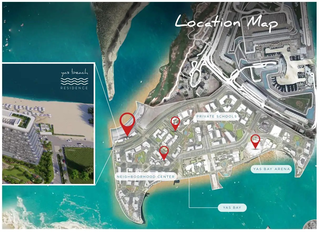 Yas Beach Residence by Siadah Development Location Map