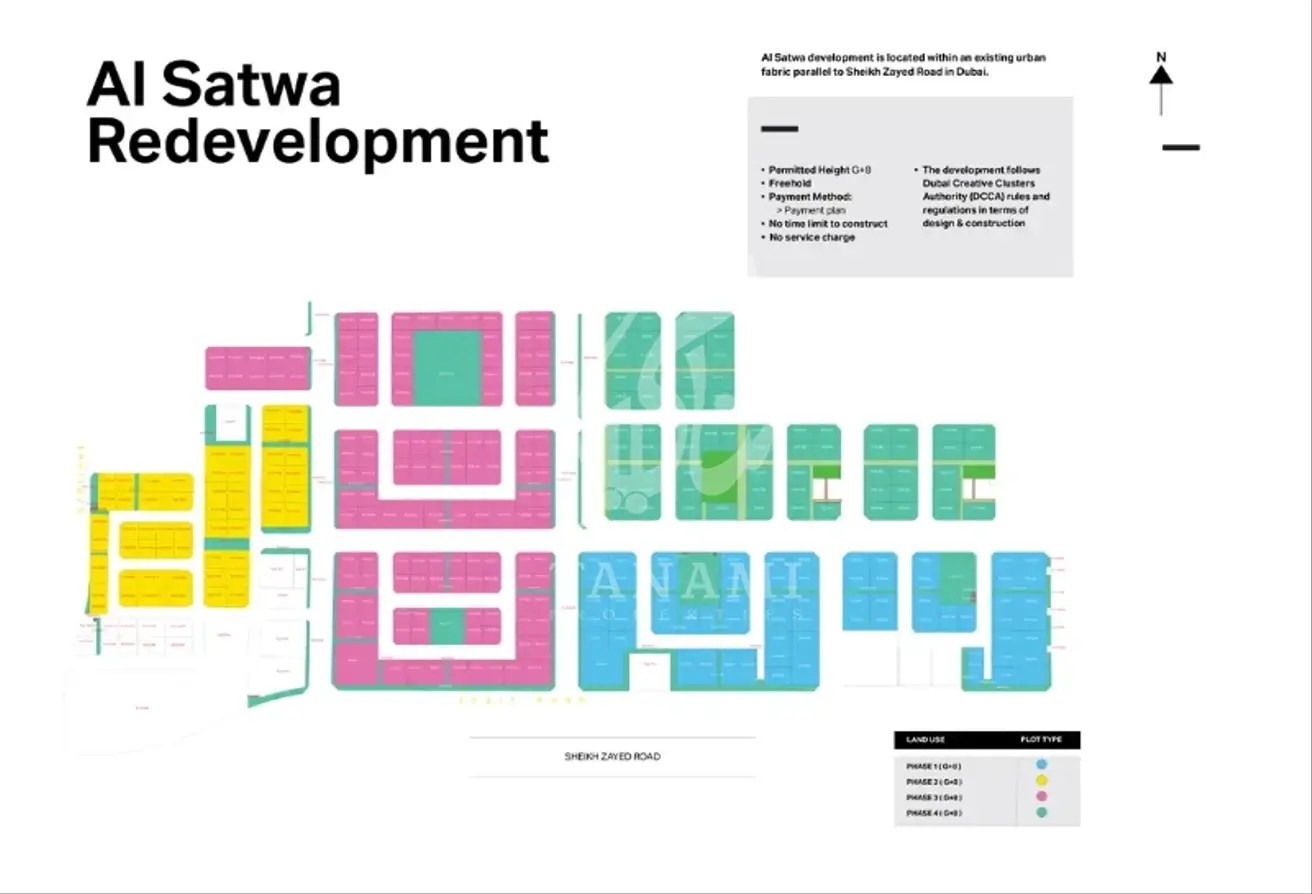 25000 Sq Ft Residential Plot for Sale in AED 32000000 at Al Satwa Dubai