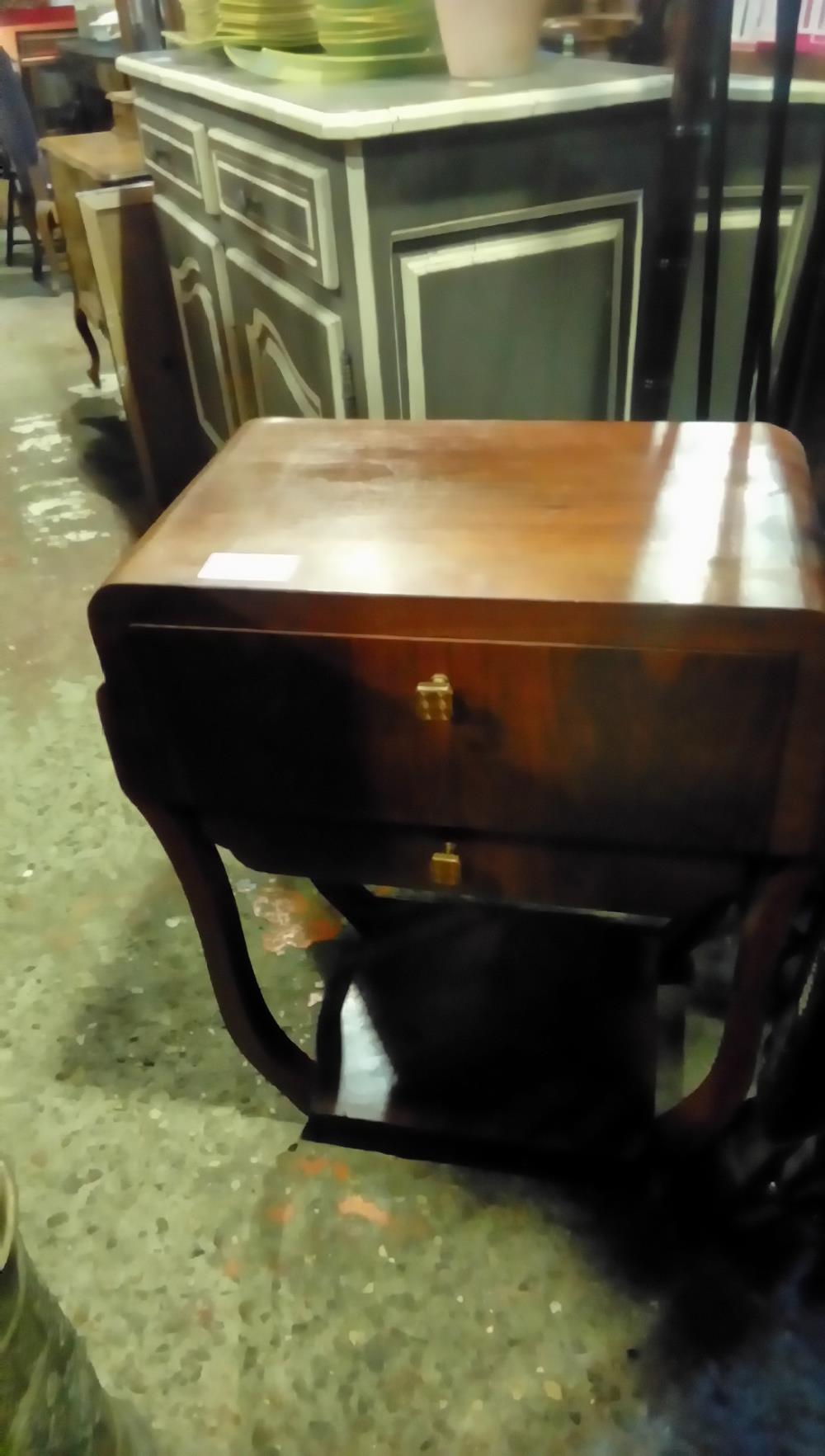 Petit Meuble D Entree Placage Acajou 2 Tiroirs Occasion Troc De France