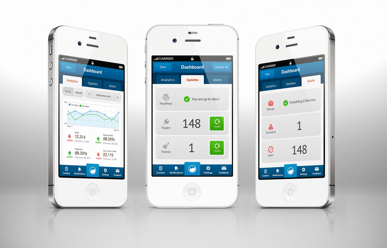 ManageWP for iOS Progress Update, And It Has A New UI Design! ManageWP