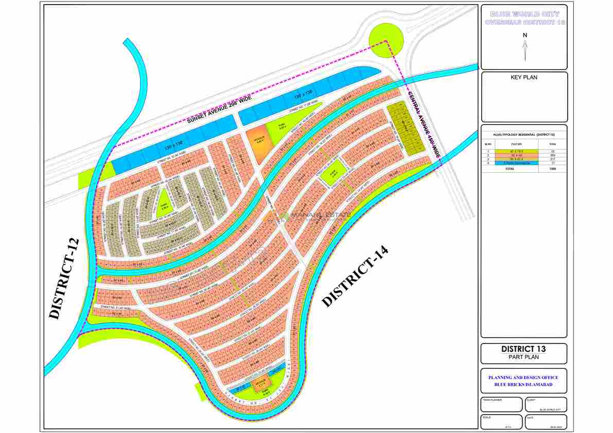 Blue World City Overseas Block District Maps