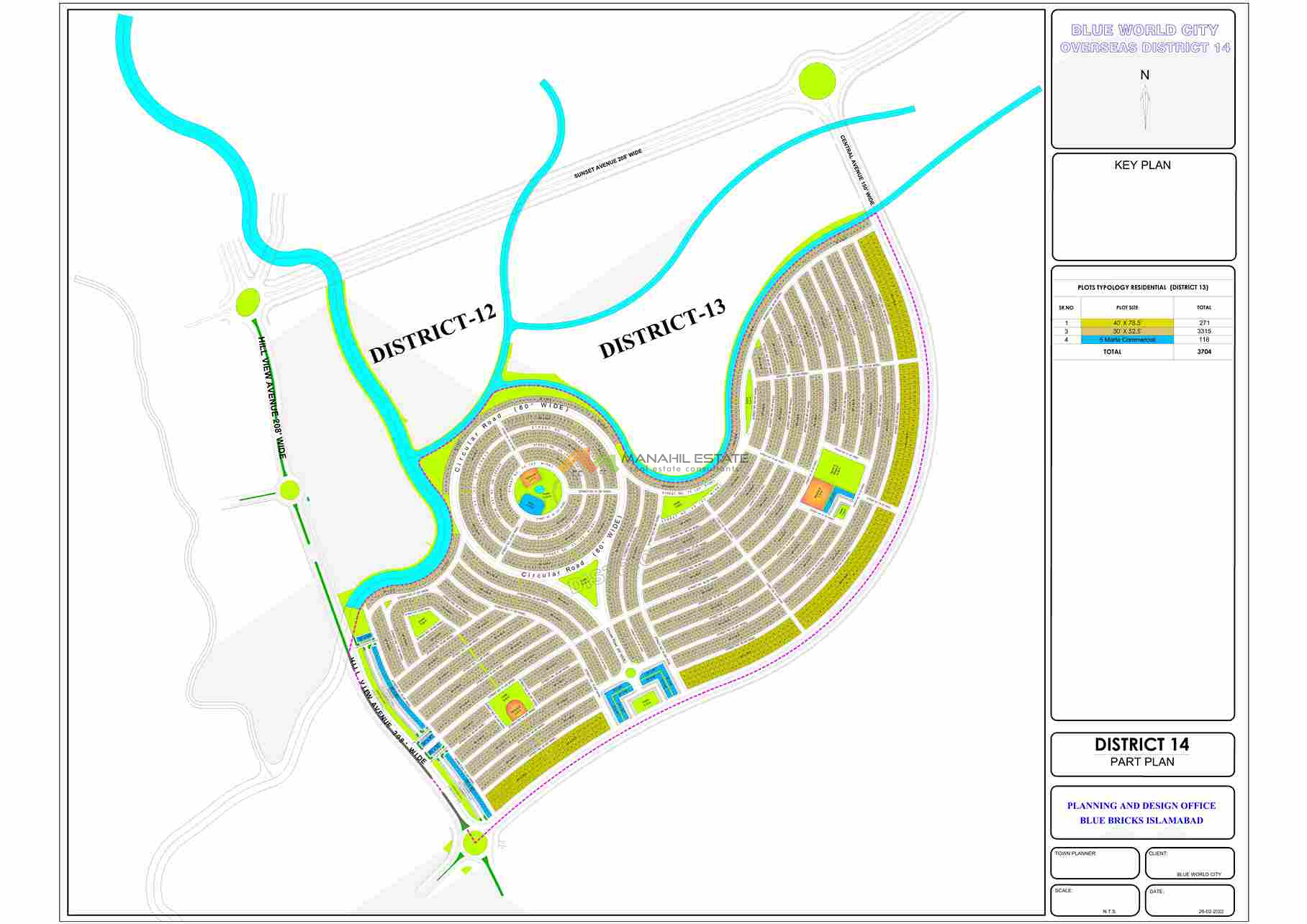 Blue World City Overseas Block District Maps