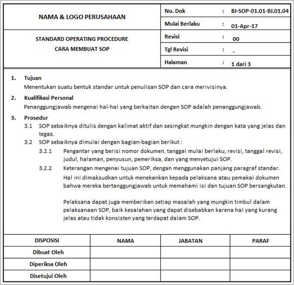 4 Contoh SOP Perusahaan Lengkap+Cara MUDAH Membuatnya