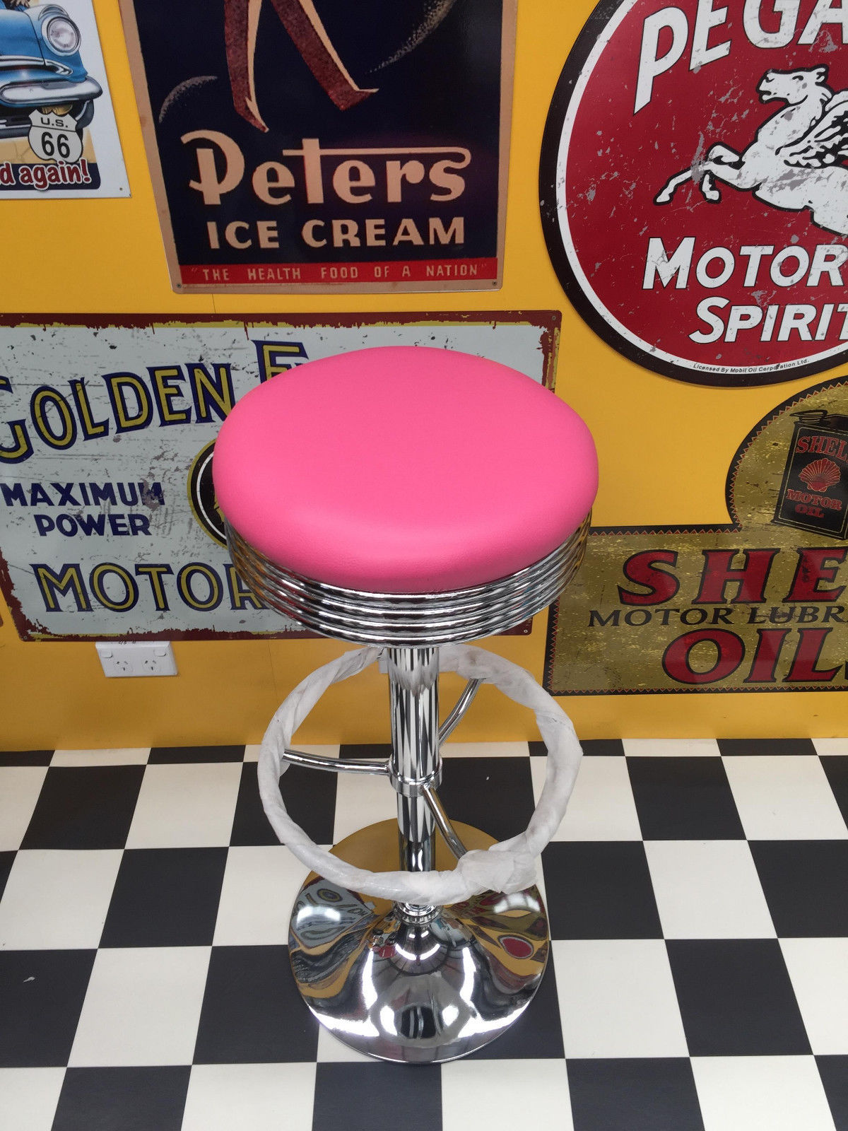 Plain Pink Stool Bar Stools Mancave Madness