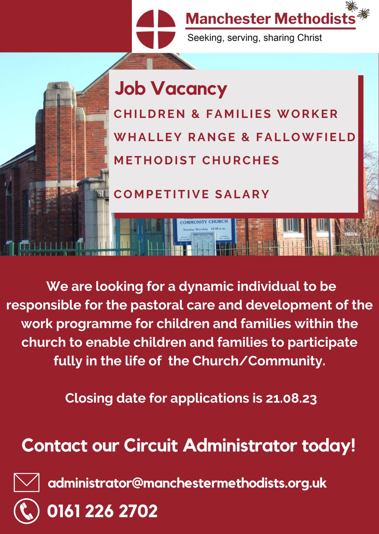 Join our team! Manchester Methodists