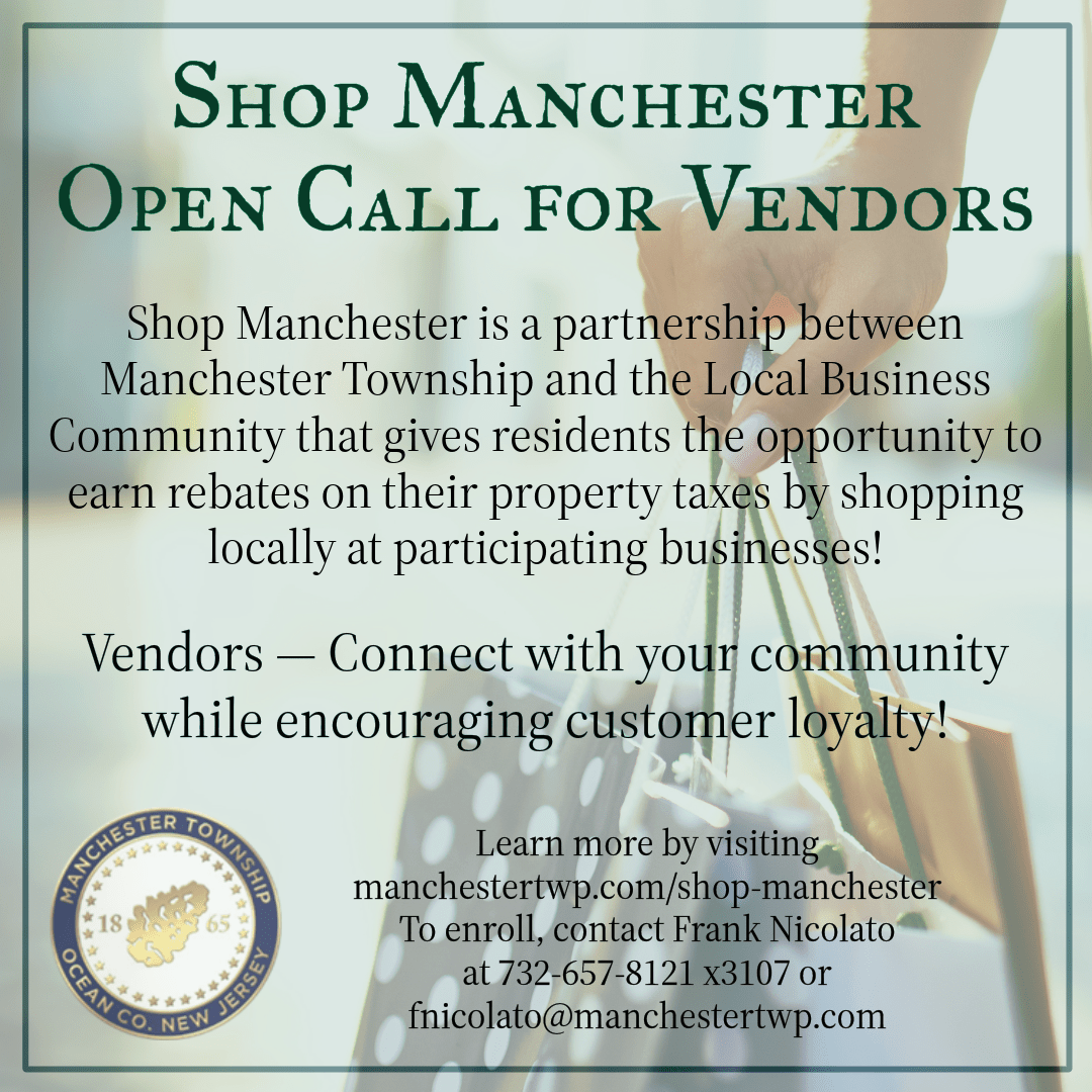 Open Call for Manchester” Vendors Manchester Township