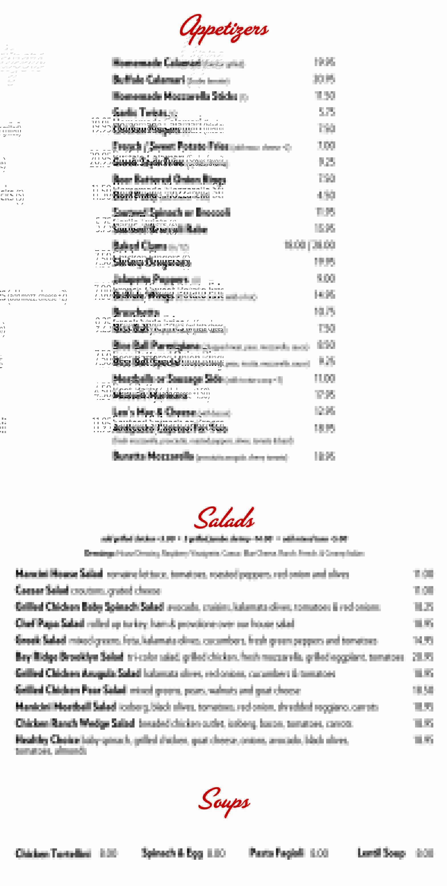 Mancini Pizza Menu Take Out and Delivery Order Online