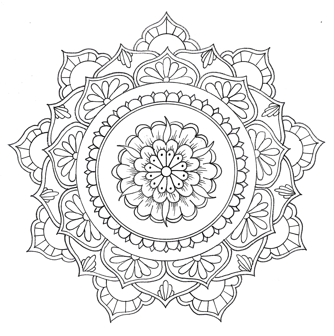 Download Mandala Drawing Intermediate Mandala Meadow