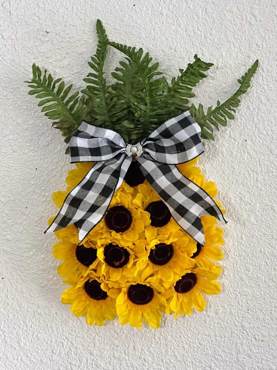 Dollar Tree Sunflower Pineapple Door Hanger Manda Panda Projects