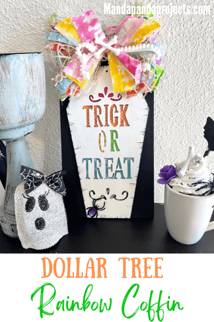 Dollar Tree Trick or Treat Coffin Manda Panda Projects