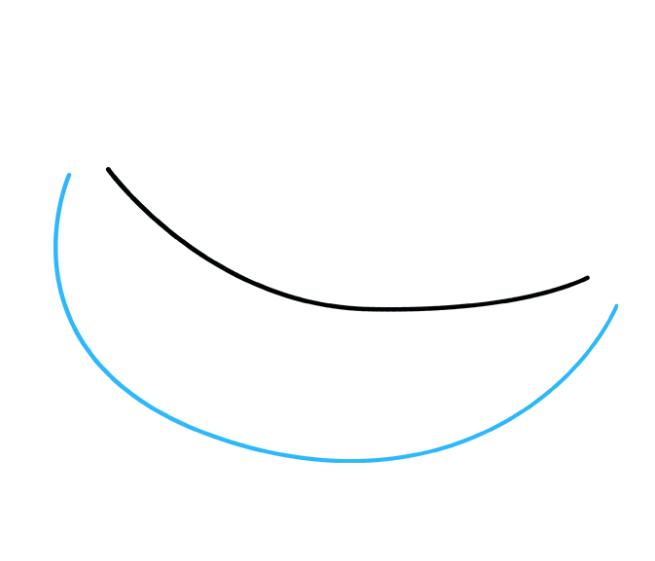 как нарисовать маленький банан