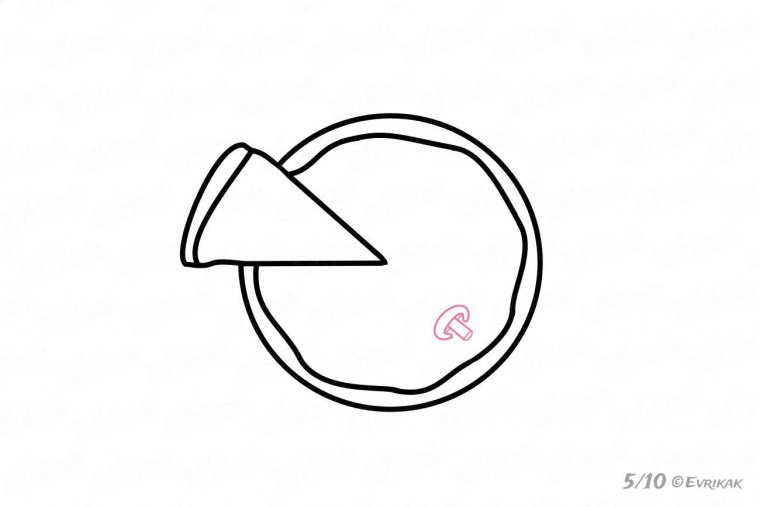 нарисовать пиццу по клеточкам