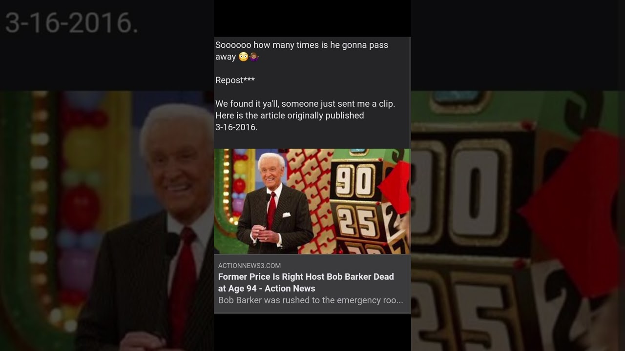 Bob Barker Mandela Effect! shorts bobbarker mandelaeffect Mandela(012)