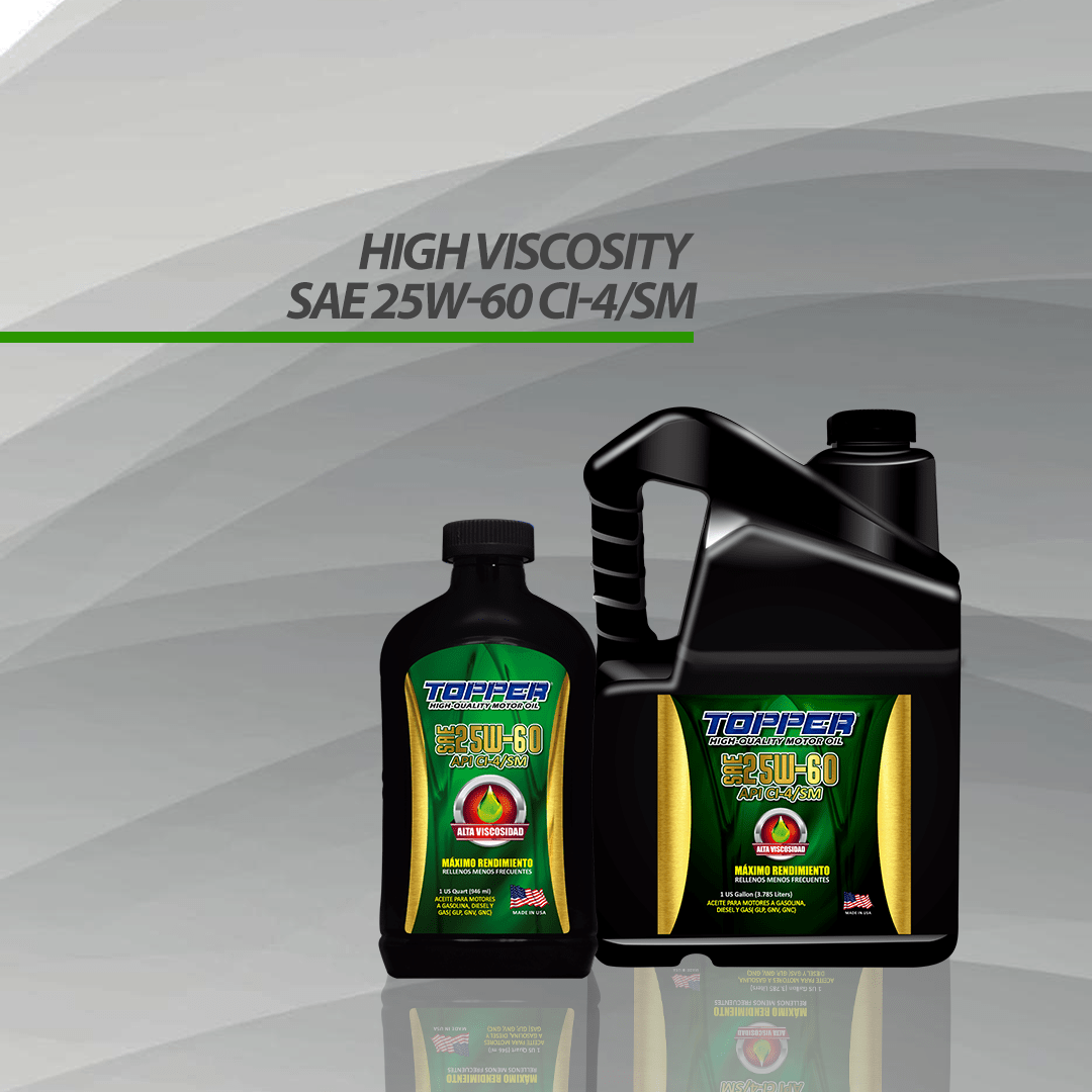 TOPPER® HIGH VISCOSITY MOTOR OIL SAE 25W60 CI4/SM Sunshine