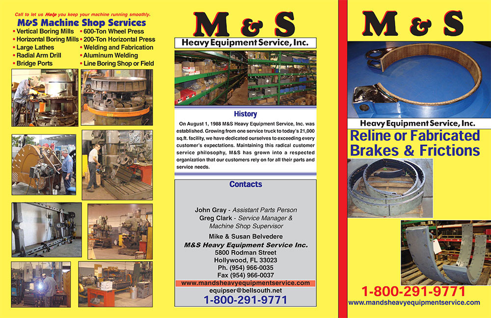 M & S Heavy Equipment Service, Inc. Hollywood, Florida